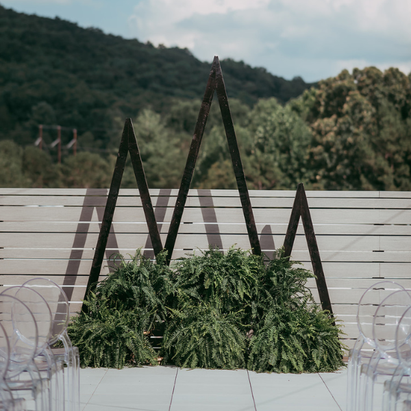wooden banquet table
