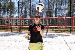 Leah playing Volleyball