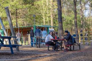 Meadow Bar and People at Picnic Tables 