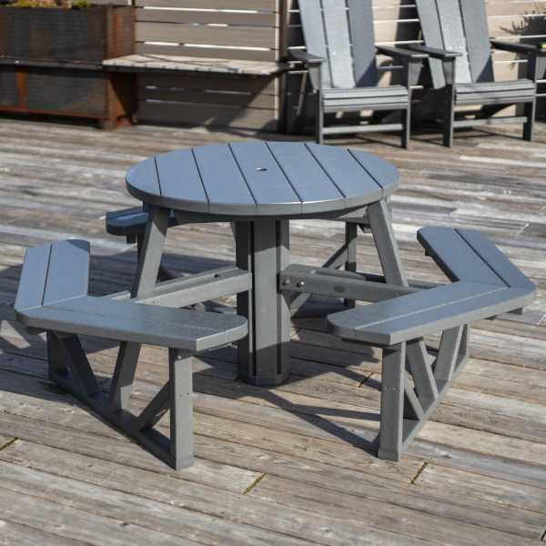circular picnic bench