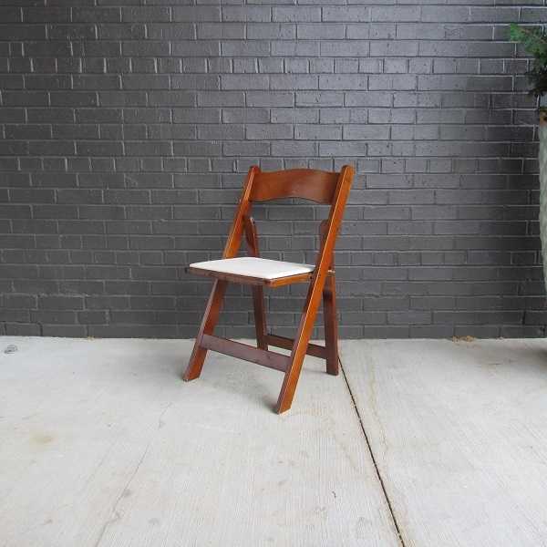 wooden folding chair with cushion