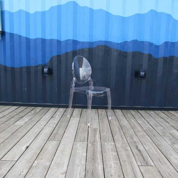 clear plastic bistro chair